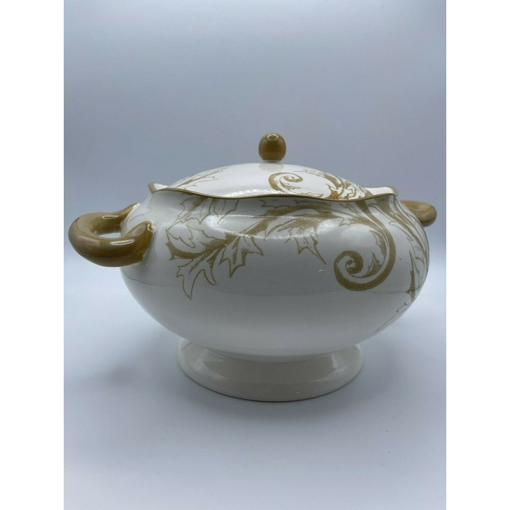 Reba Harmony for the Home Soup Terrine, Scroll Leaf Design